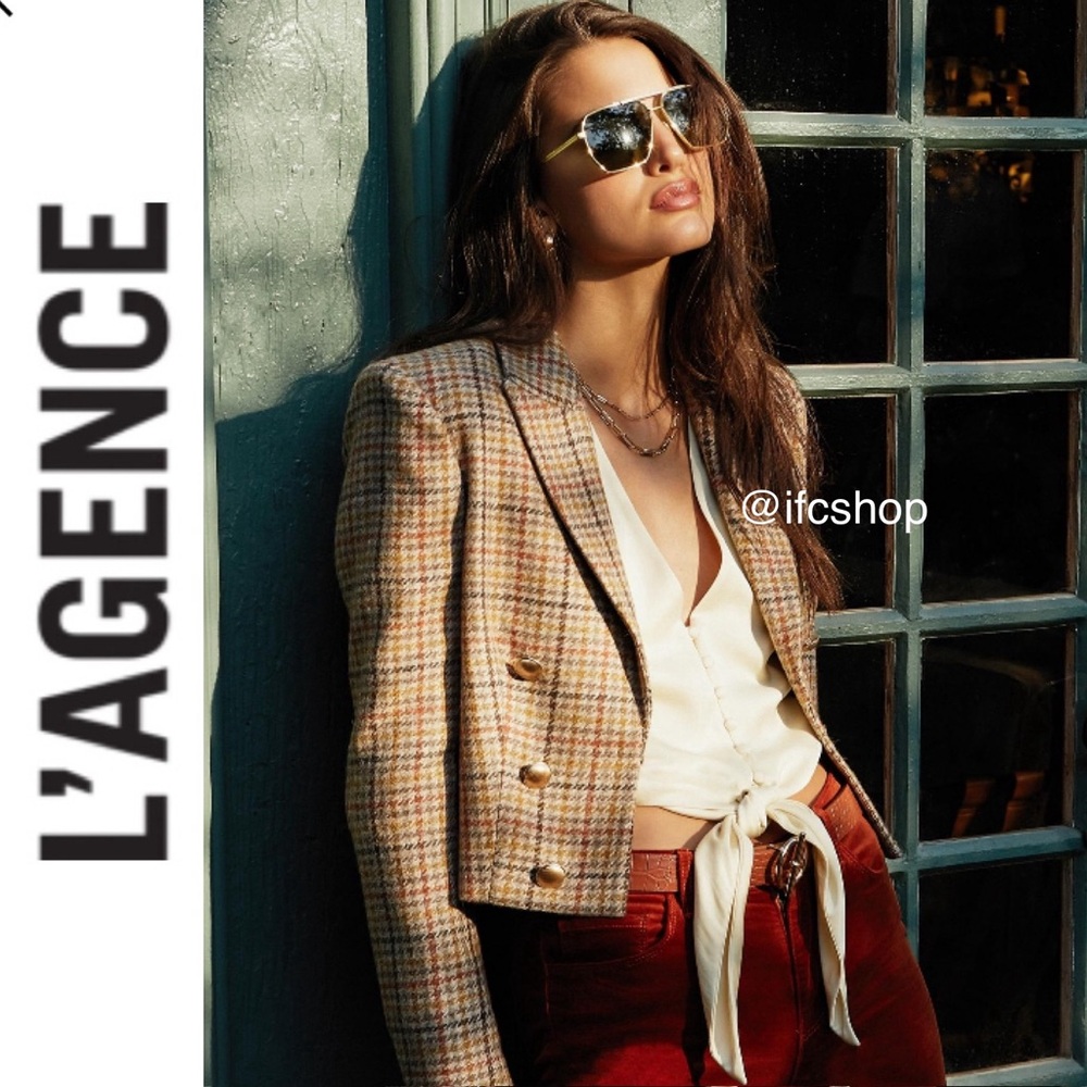 NWT L’Agence Roxane Front-tie Shirt In White XXS